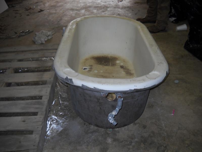 before claw foot tub